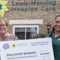 Lottery winner Jackie Shanahan with staff nurse Hannah Quick