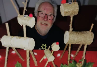 Keith Evans is making reindeer to help the DCCF