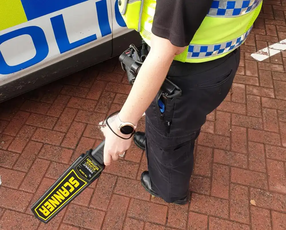 Police officers in Dorset will be using handheld metal detectors to crackdown on knife crime. Picture: Dorset Police