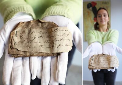 The cloth, made by a descendant of John Adams, is going under the hammer in Dorchester. Picture: Duke's auction house