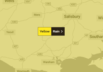The weather warning is in place from midnight until Thursday evening. Picture: Met Office
