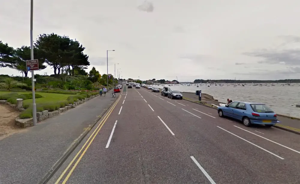 The crash happened in Banks Road, Poole. Picture: Google