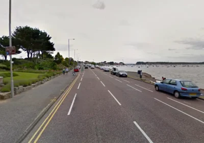 The crash happened in Banks Road, Poole. Picture: Google
