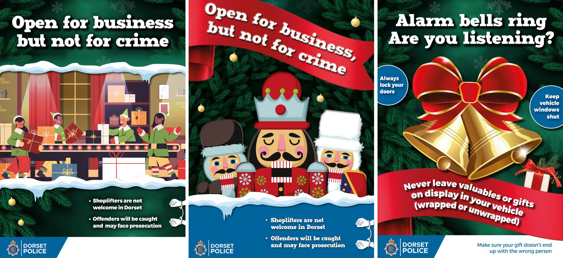 Dorset Police has released a series of posters for businesses this Christmas. Picture: Dorset Police