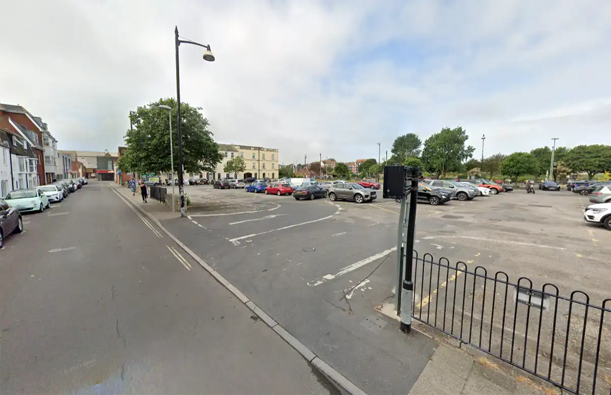 The incident unfolded near the Park Street car park in Weymouth, police said. Picture: Google