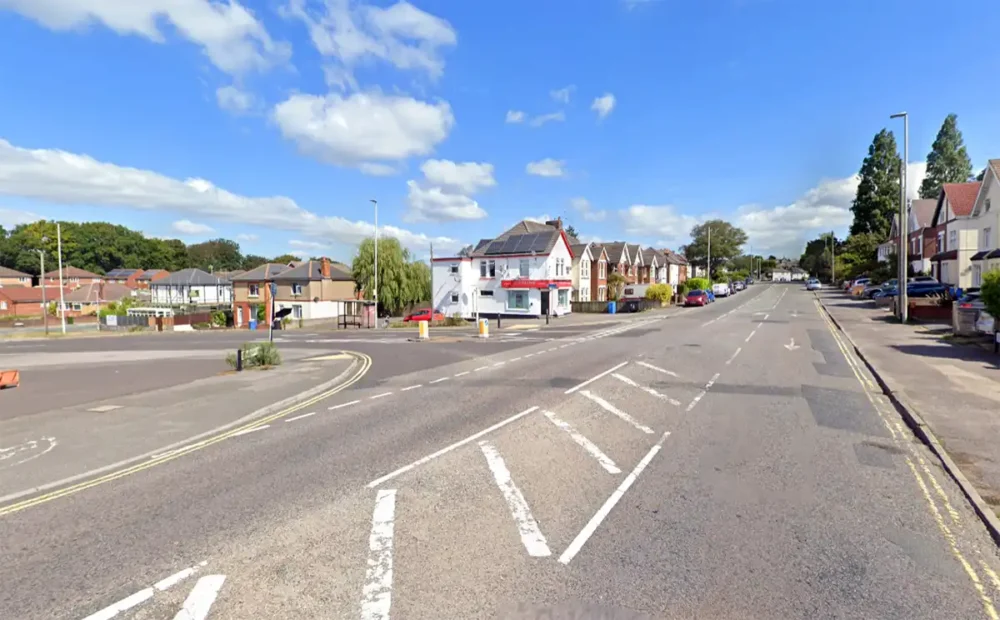 The crash happened in Ringwood Road, near Dorchester Road, in Poole. Picture: Google