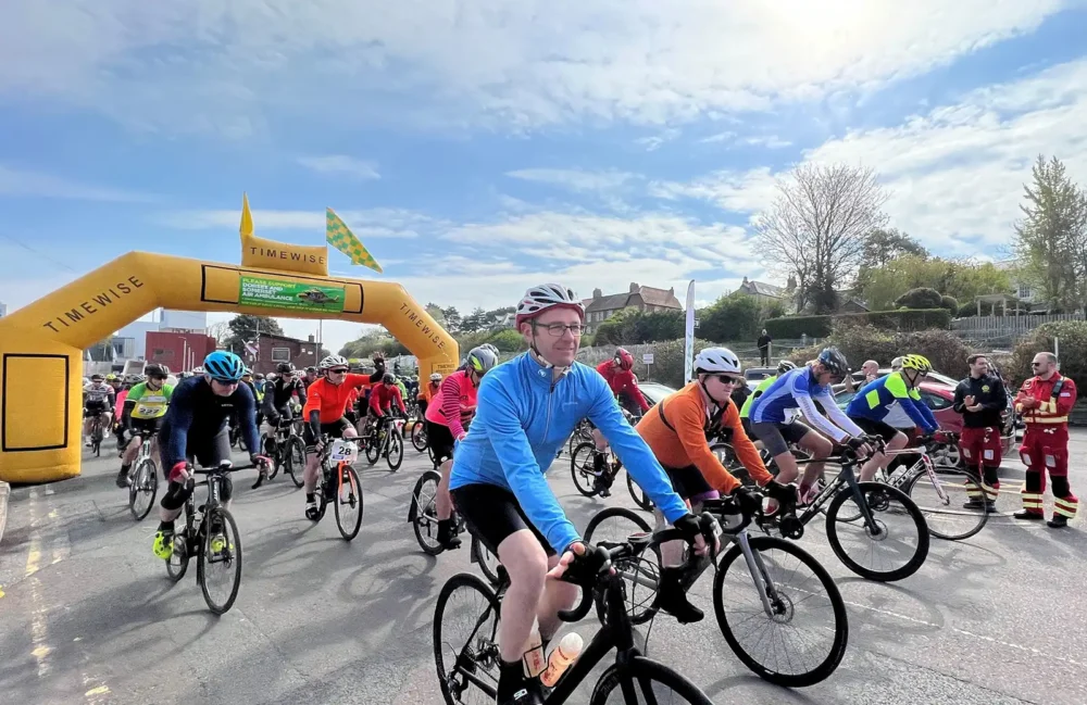 The longer Coast to Coast Cycle Challenge sets off from Watchet Harbour