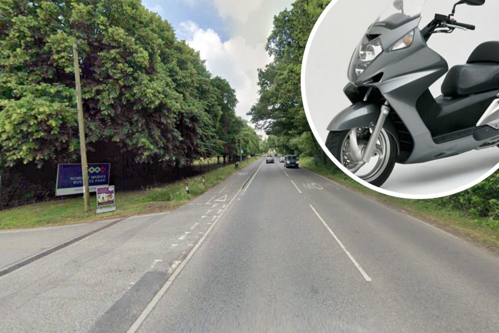 The man, from Wareham, was riding a Honda scooter when the crash happened on the A351