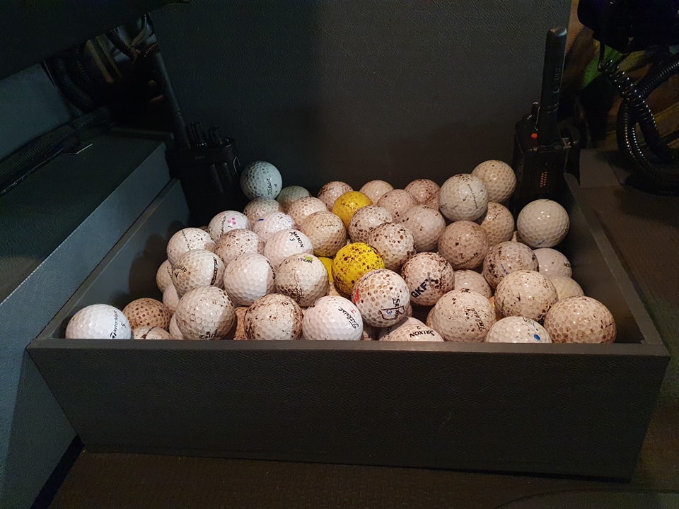 The crew collected dozens of golf balls on the shout. Pictures: Swanage Fire Station