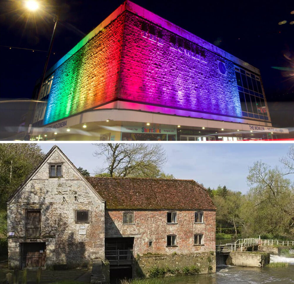 Swanage's Mowlem Theatre and the mill in Sturminster Newton are among those to receive funding
