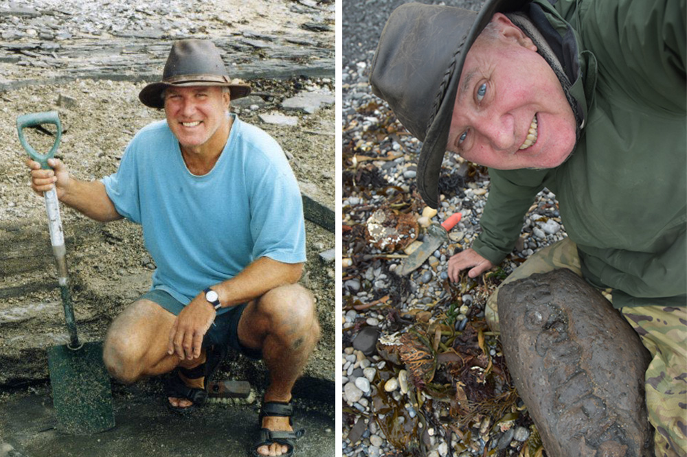 Philip Jacobs discovered the pliosaur in April 2022. Photo: Philip Jacobs.