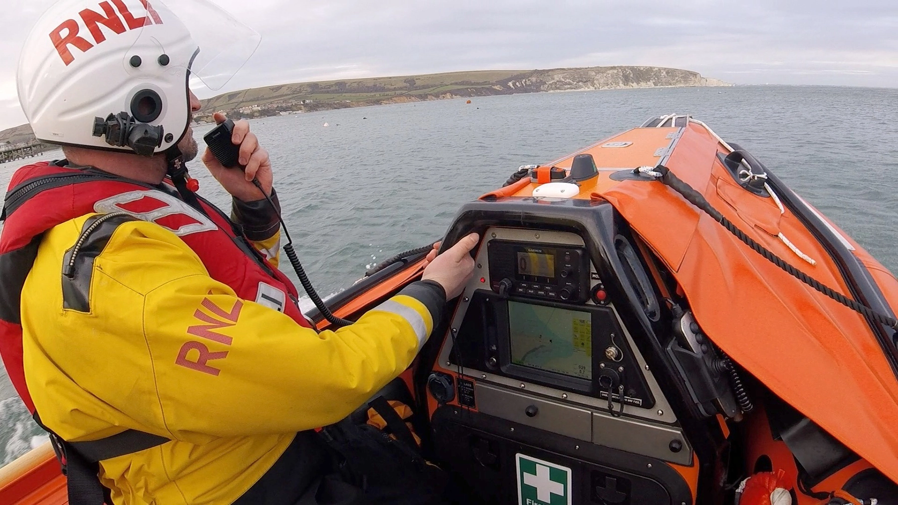 RNLI crew rescued Lillii after a fall from Old Harry. Picture: RNLI