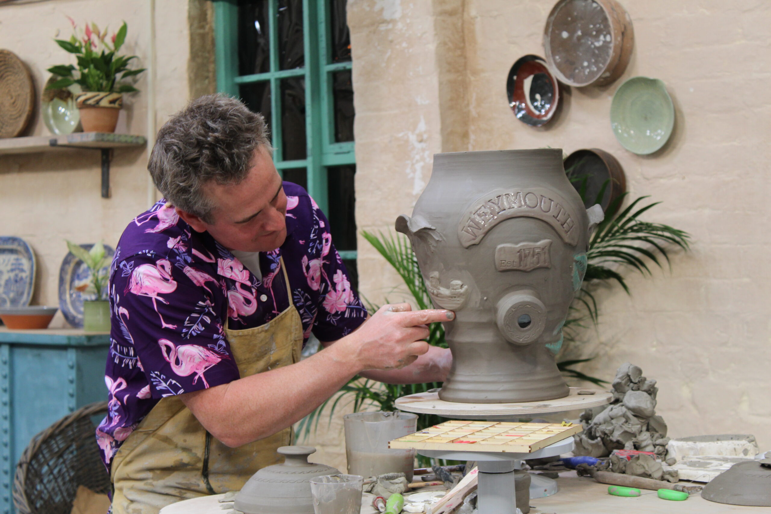 Dan refining his Water Filter. Picture: Channel 4.