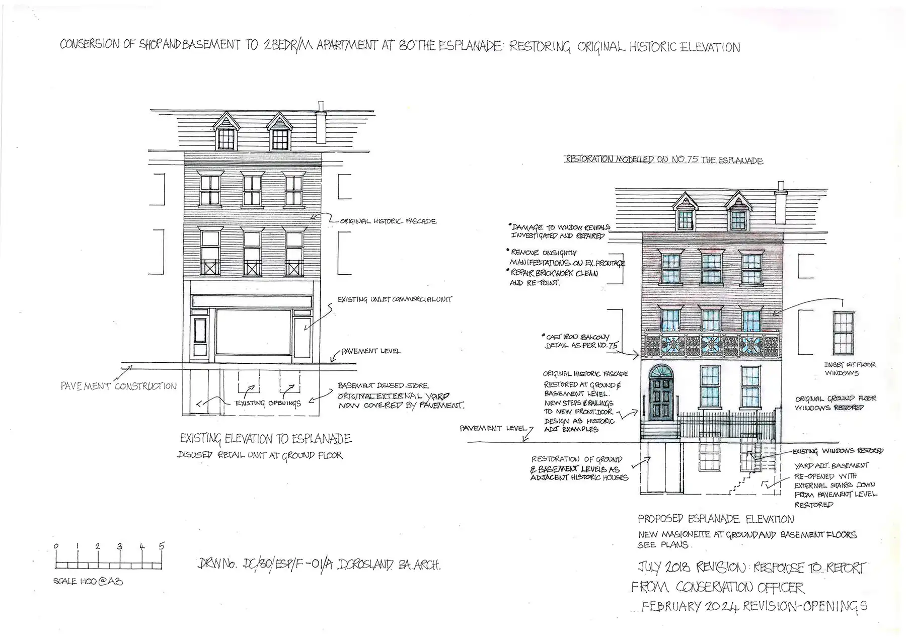 Design sketches of how 80 The Esplanade in Weymouth could look. Picture: Boldhabit/Dorset Council