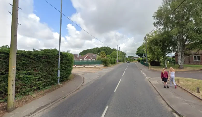 The child was it on Blandford Road, Corfe Mullen, near The Ridgeway junction. Picture: Google