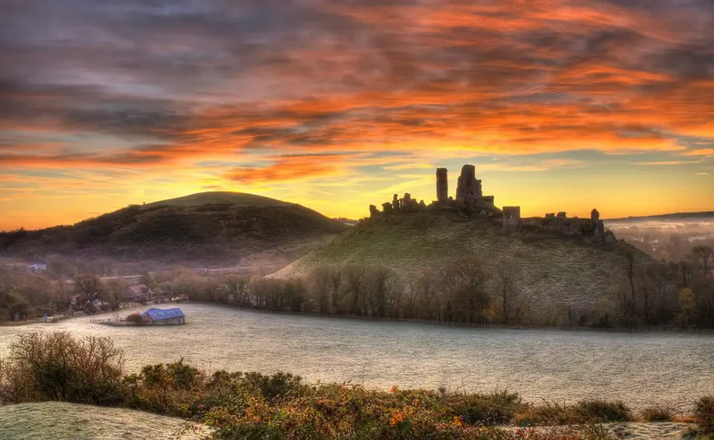 Corfe Castle, in the Isle of Purbeck