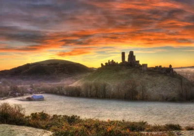 Corfe Castle, in the Isle of Purbeck
