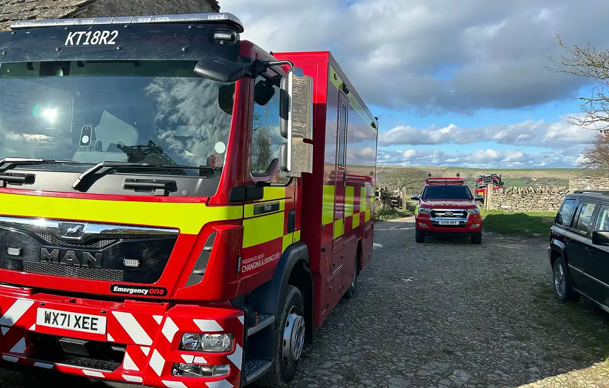 Firefighters assisted the Coastguard in the rescue at Dancing Ledge, near Swanage. Pictures: DWFRS