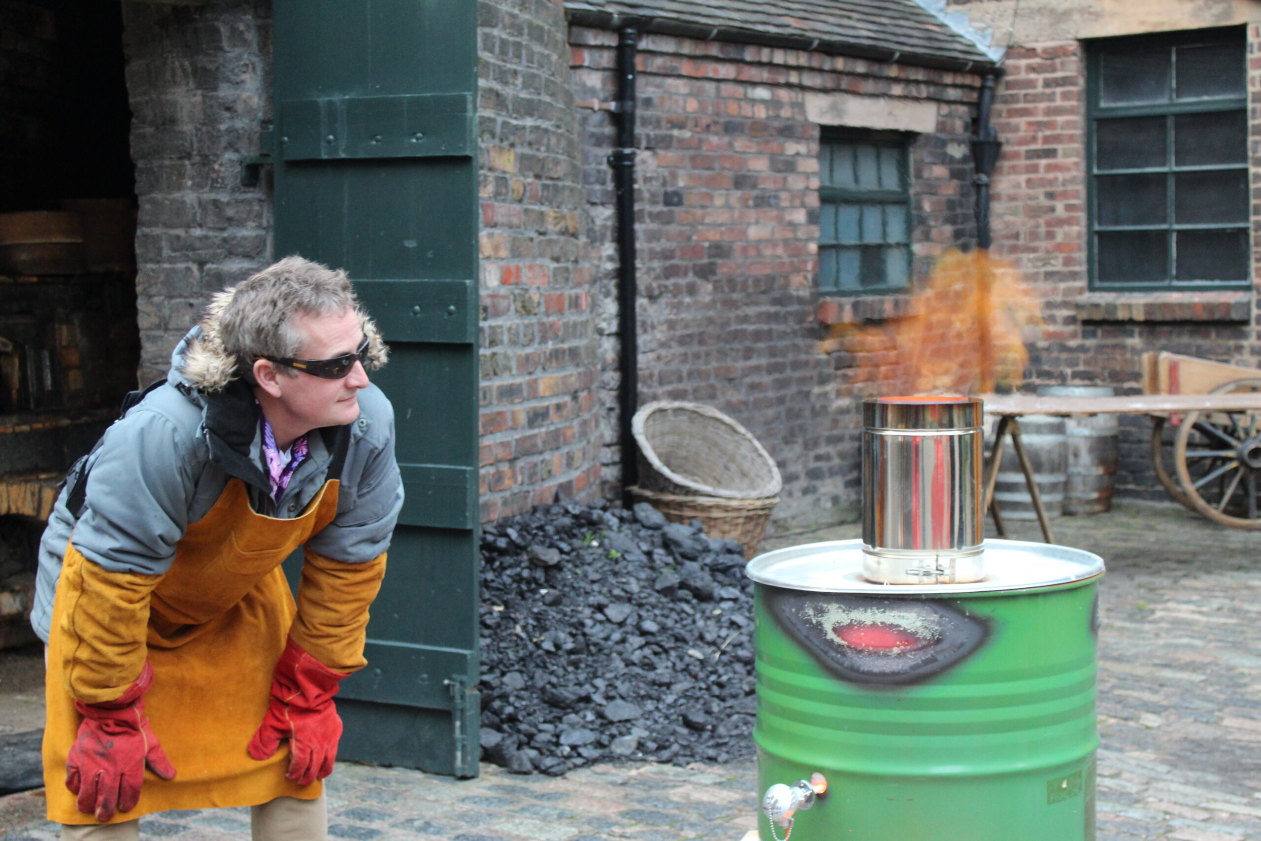 Dan during the firing process. Picture: Channel 4. 