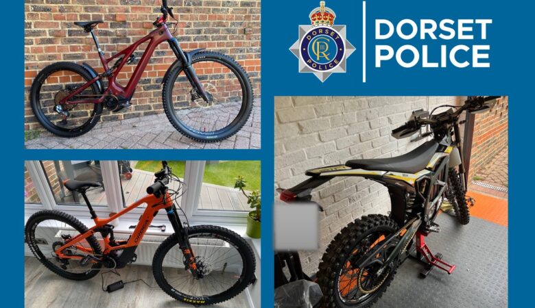 Three electric bikes were stolen from a garage in Corfe Mullen. Picture: Dorset Police