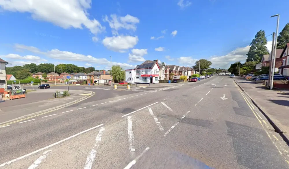 The crash happened in Ringwood Road, near the junction with Dorchester Road, in Poole. Picture: Google