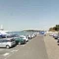 The incident unfolded in the Sandbanks Ferry car park. Picture: Google