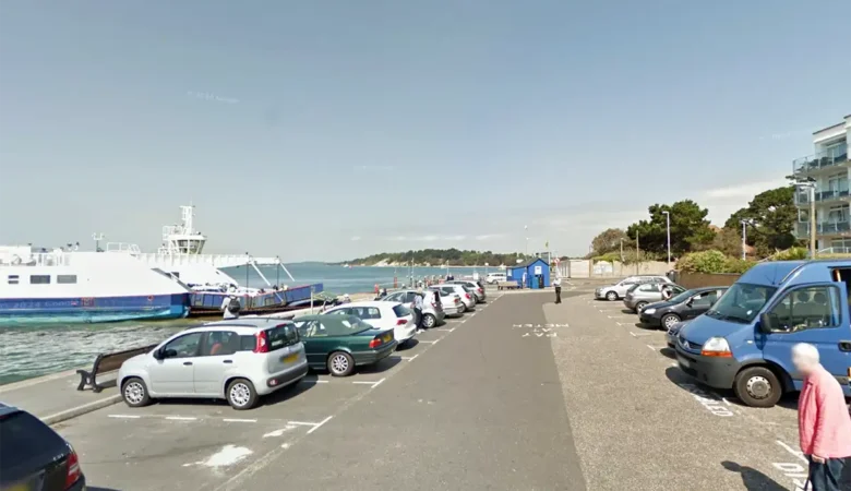 The incident unfolded in the Sandbanks Ferry car park. Picture: Google