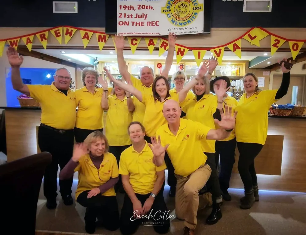 Members of the Wareham Carnival team at the 2024 launch. Picture: Sarah Cutler