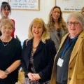 Sharon Cannings, front left, owner of Move On Sales & Lettings with Jannine Loveys, charity manager of The DCCF, front right, and Move On Sales & Lettings staff