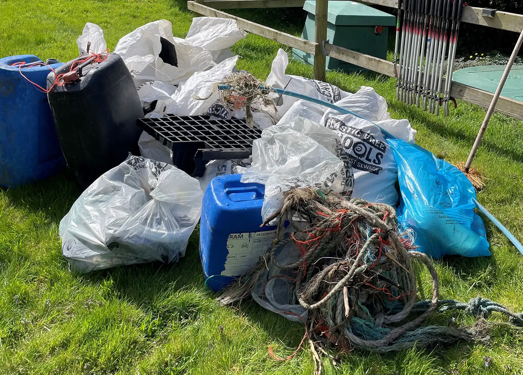 Just some of the litter collected at Kimmeridge Bay during the 34th Great Dorset Beach Clean