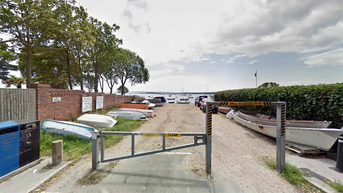 The drama unfolded near the Lake Road slipway in Poole. Picture: Google