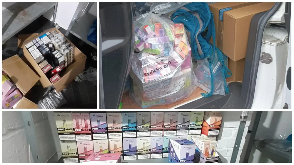 Items seized during raids at premises in Weymouth. Pictures: Dorset Council