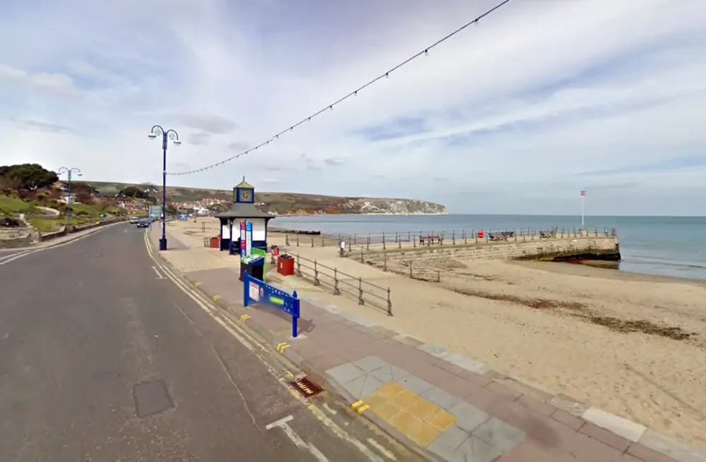 A family was reportedly followed on Swanage Beach on Sunday morning. Picture: Google