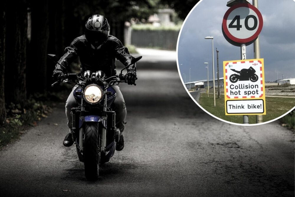 New signs are being put up around Dorset to raise awareness of bikers