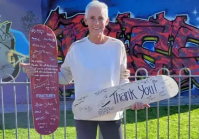 Skatepark supporter Lorna Haines. Picture: Andrew Smith/Swanage News