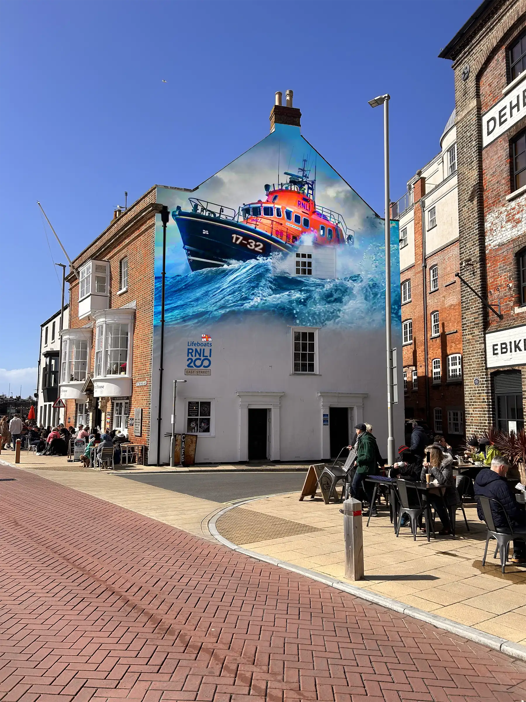 The mural could adourn a wall of the Custom House Cafe, in Weymouth
