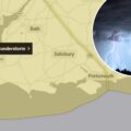 The thunderstorm warning covers much of Somerset, Dorset and Wiltshire. Picture: Met Office
