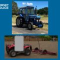 The tractor and quad bike were last seen on Tuesday, July 23. Pictures: Dorset Police