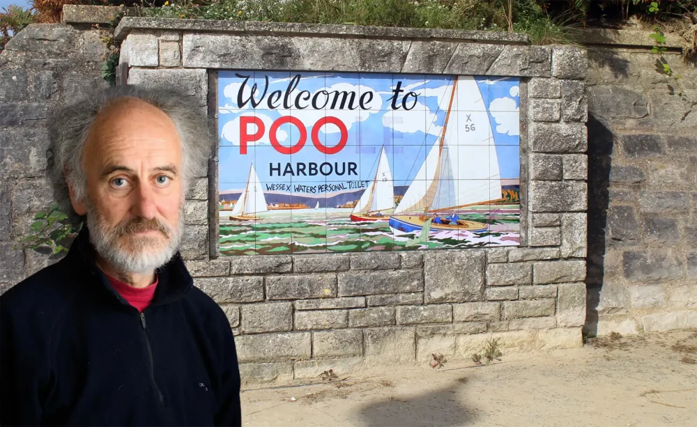 Cllr Andy Hadley, inset, said work in underway on removing the cheeky protest signs in Poole