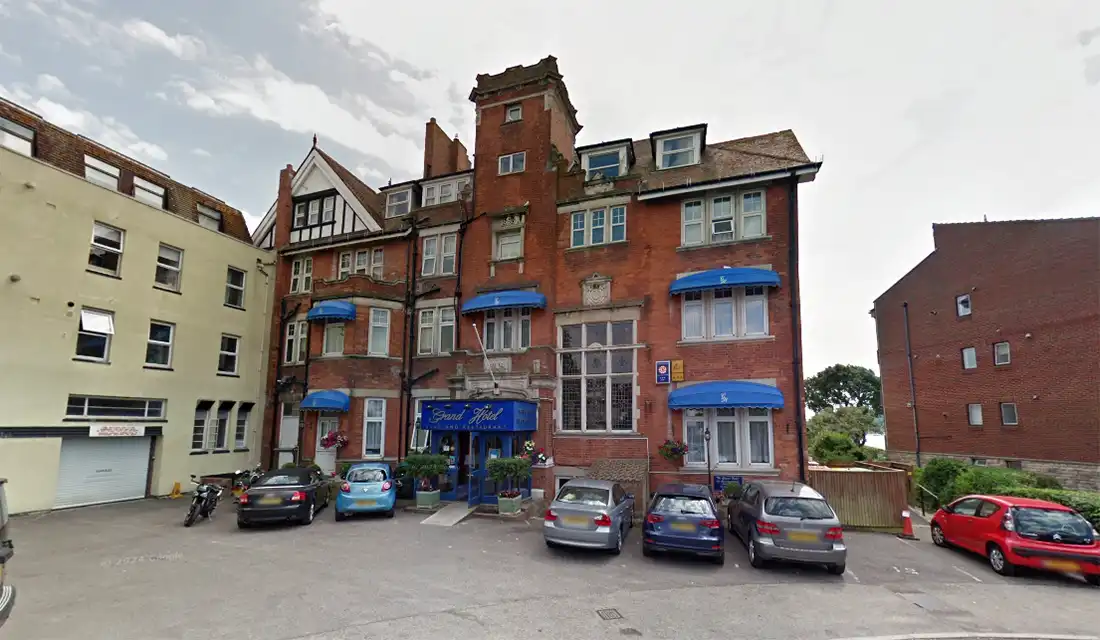 The fire is understood to have started in a laundry at the Grand Hotel. Picture; Google