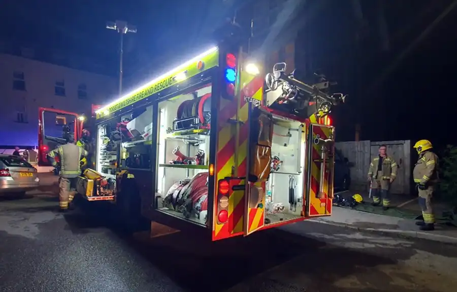 Crews were called to the hotel in Swanage at around 11.10pm. Picture: Swanage Fire Station