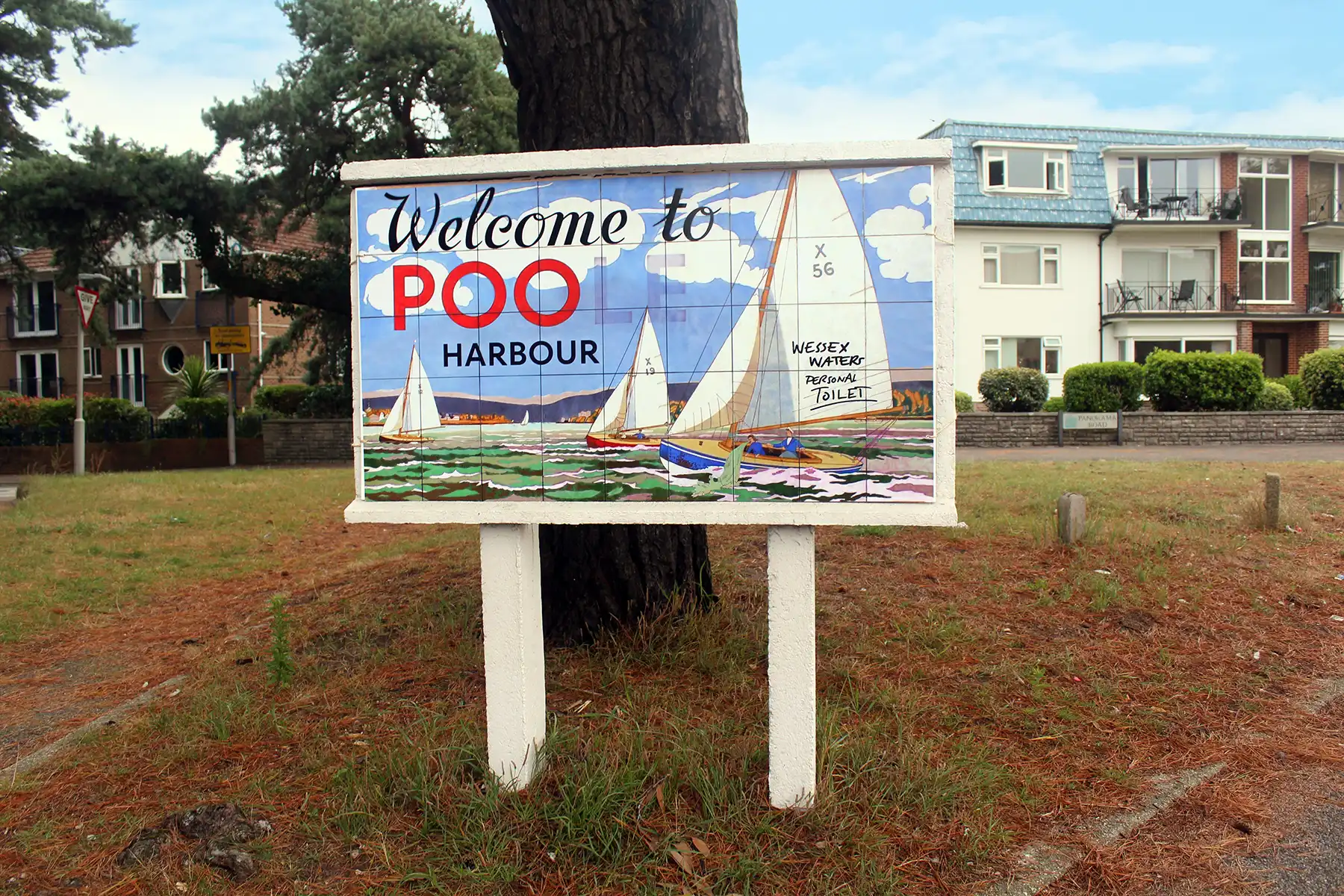 The signs were altered over the weekend in protest at sewage being released into our waters