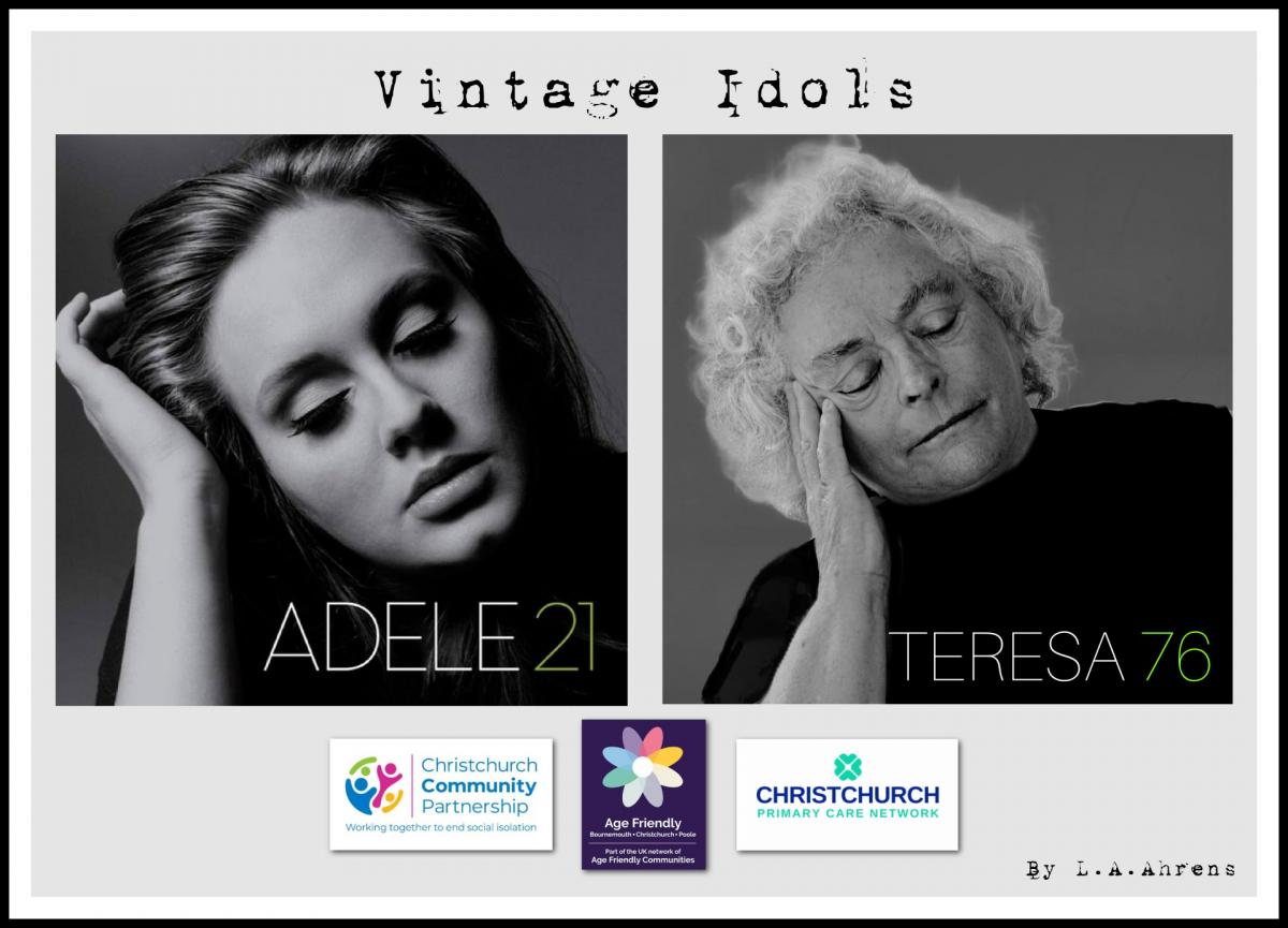 Teresa Clarke, 76, as Adele on the cover of her album, 19. Picture: Louise Ahrens/BCP Council