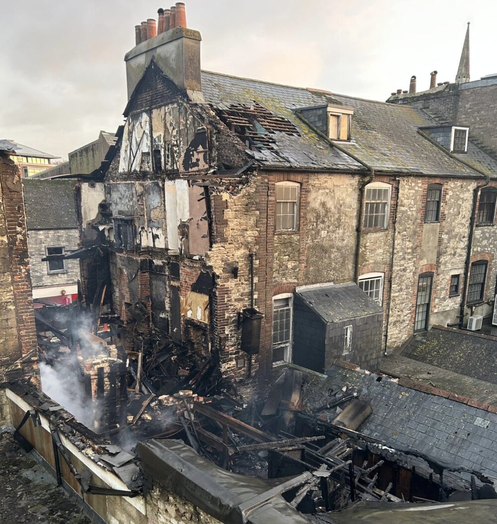 The fire collapsed The Gorge Café Picture: Dorchester Fire Station 