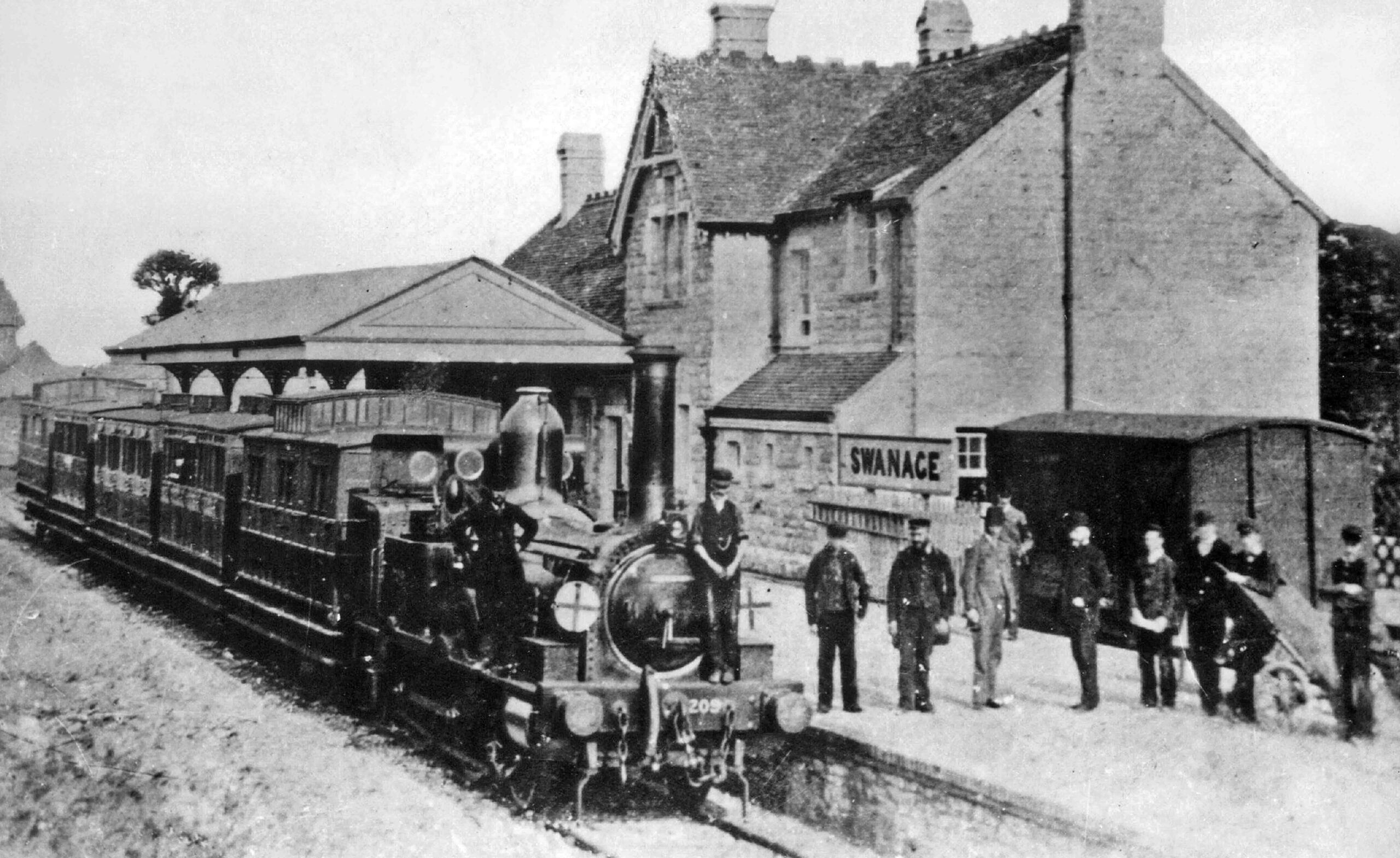 Victorian Swanage station 1880s Picture: Andrew PM Wright