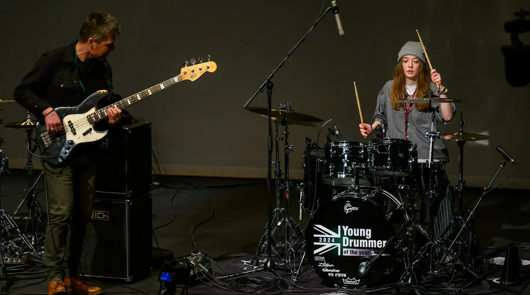 Young drummers like Bella Matthews, above, take on a trio of challenges. Picture: Dave Hughes