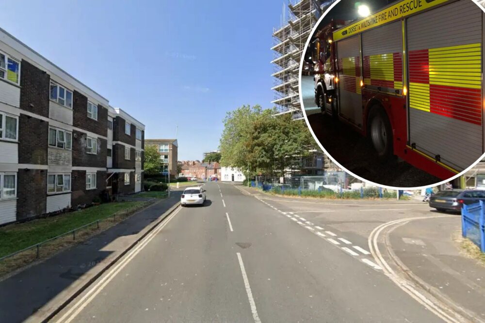 Police and fire crews were called to Skinner Street in Poole on Saturday night. Picture: Google