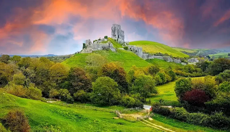Corfe Castle, in Dorset, makes the list. Picture: Gandalf The Blue/Pixabay