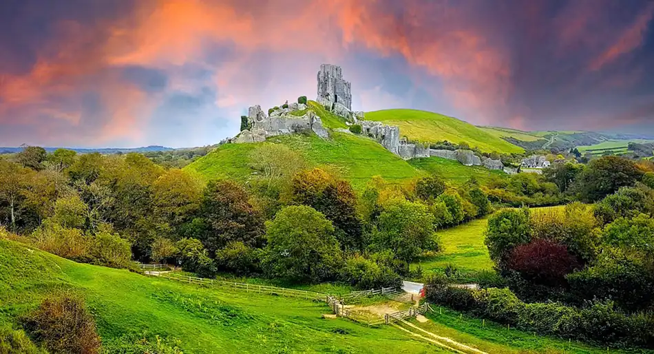 Corfe Castle, in Dorset, makes the list. Picture: Gandalf The Blue/Pixabay