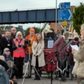 Cllr Ireland and MP Vikki Slade at a demonstration against the crossing's closure